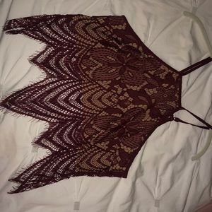 Lace crop top